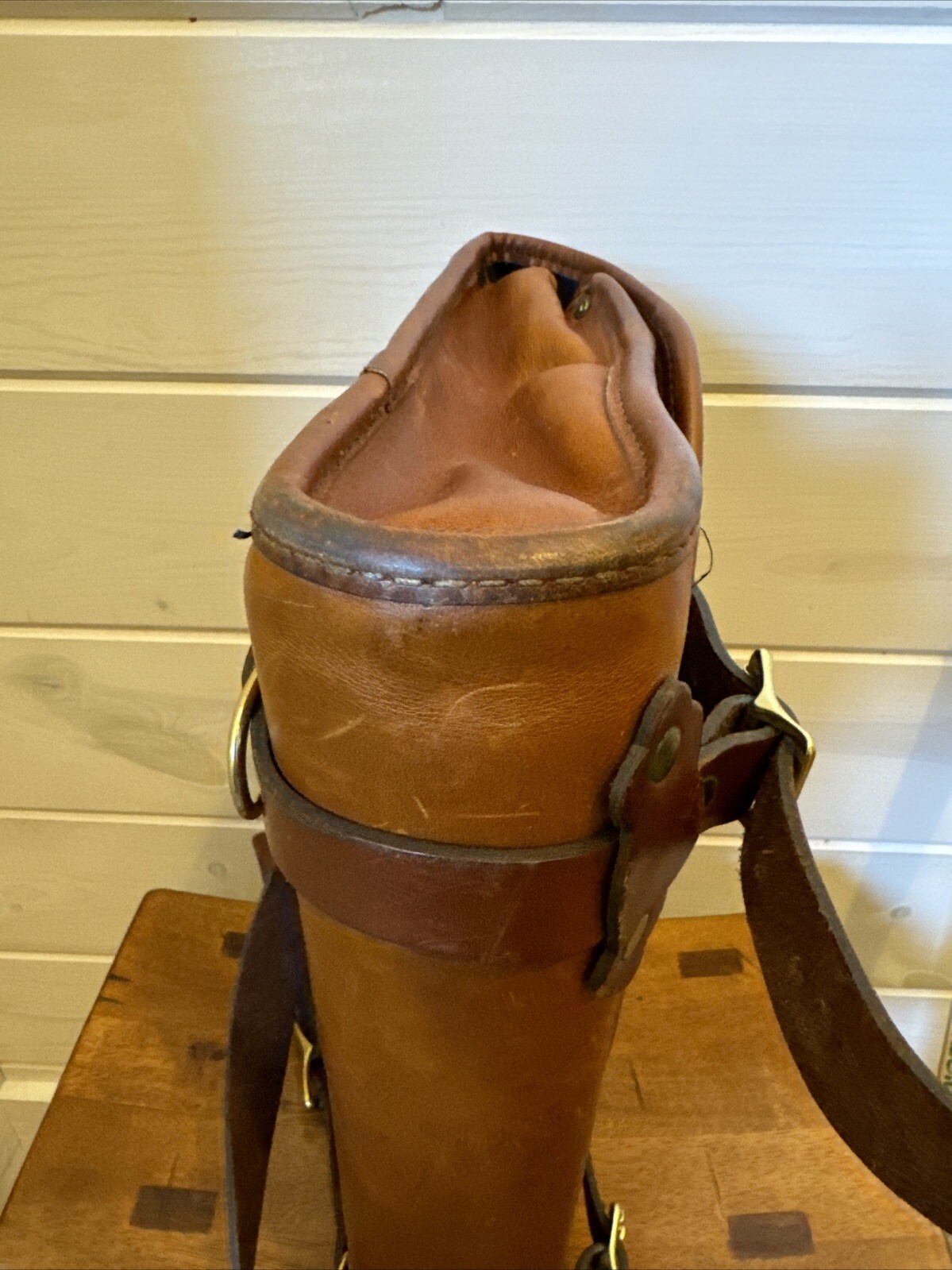 Heimies Made Leather And Tweed Messenger Bag EUC
