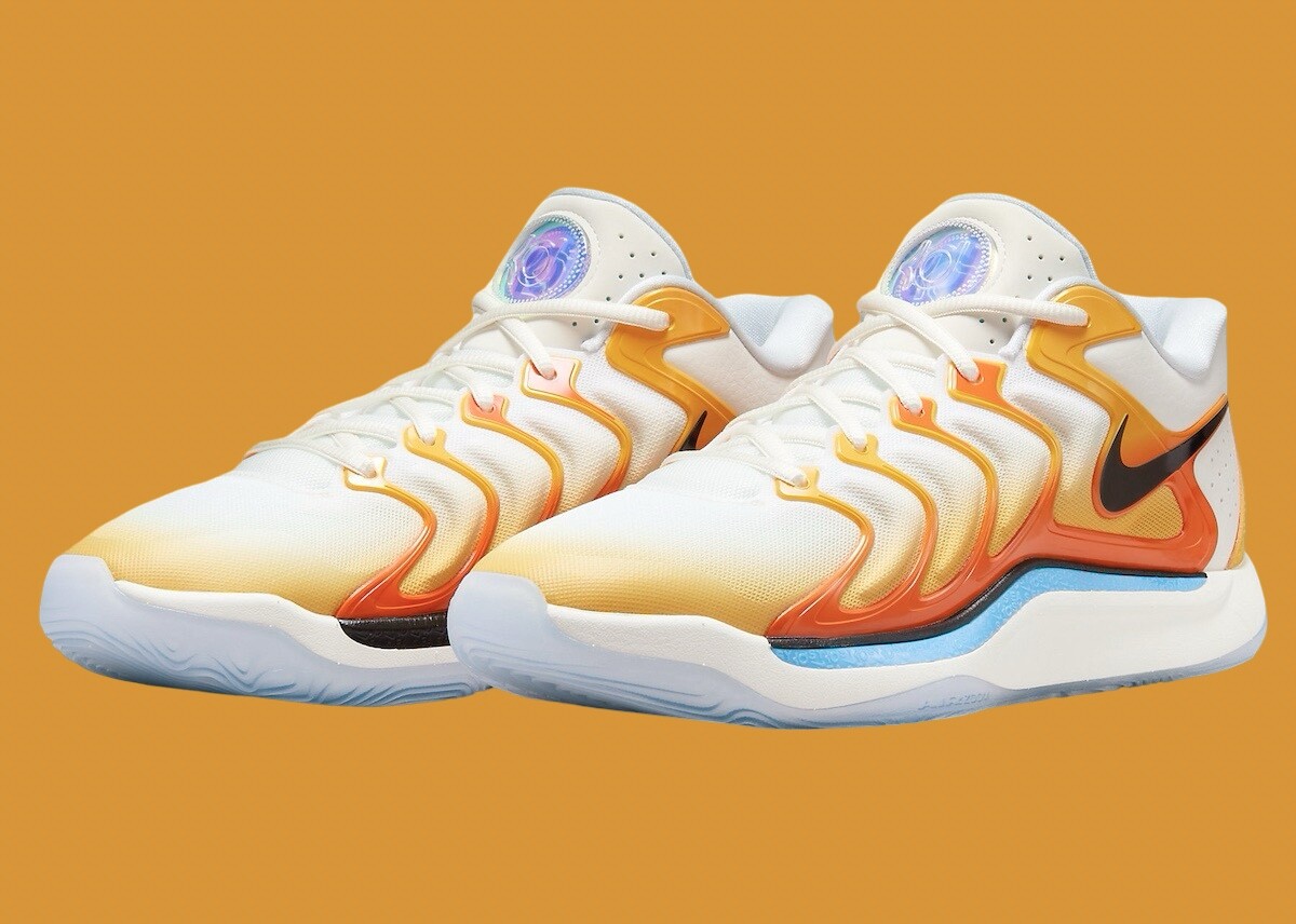 Nike Kevin Durant KD 17 Sunrise University Gold White FJ9487-700 sz 9.5 Men’s