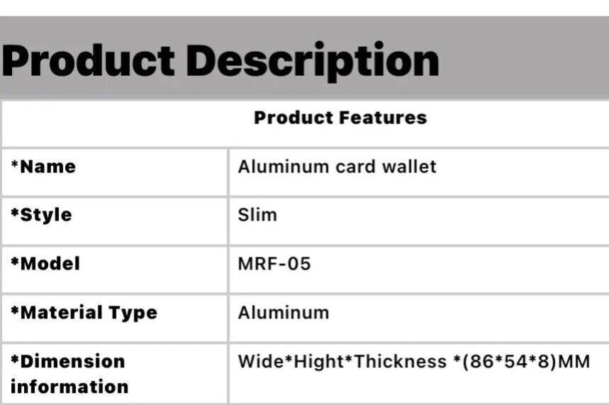Metal Wallet Minimalist Laser Engraved with Bill and Ted