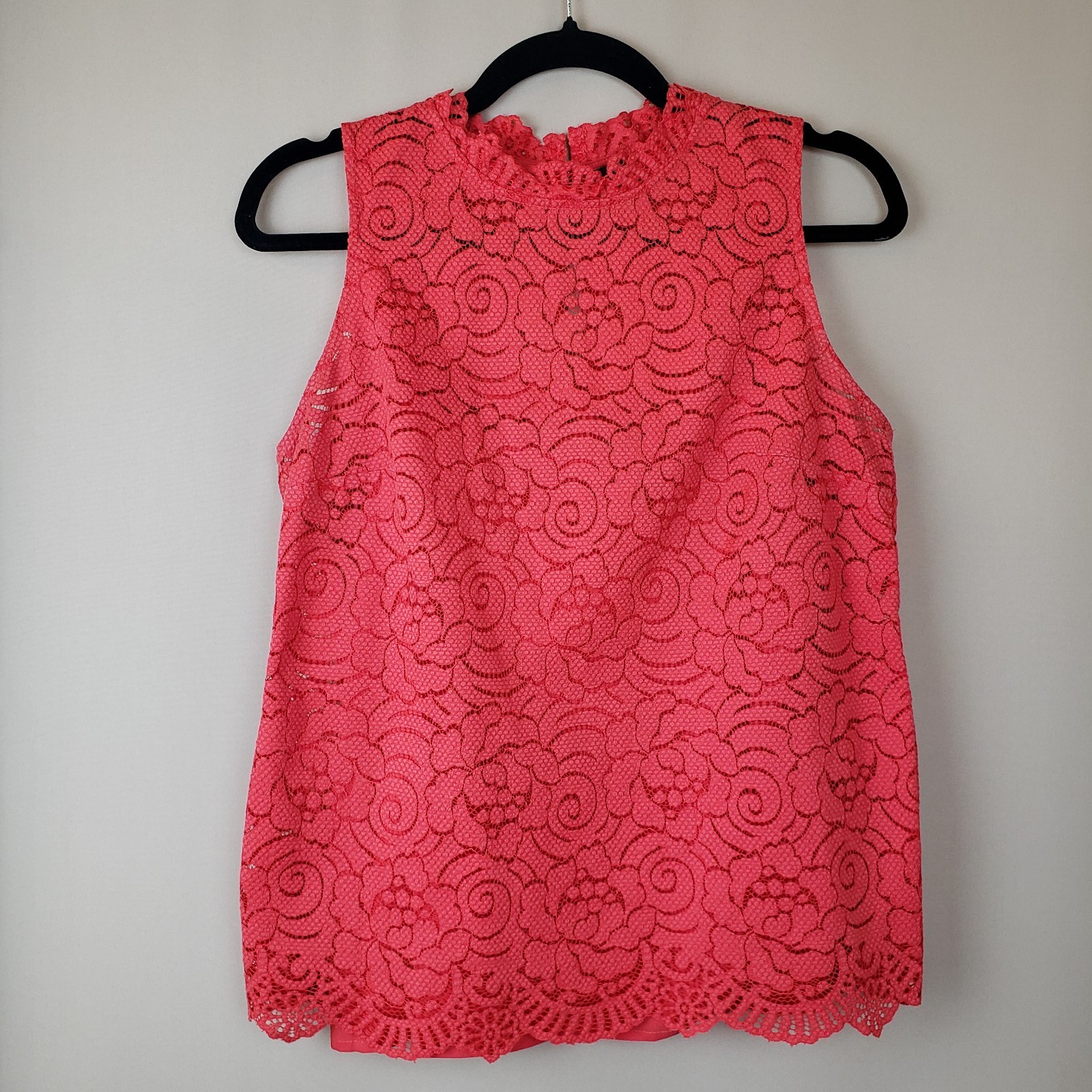 Banana Republic Top S Lace Sleeveless High Neck With Camisole Colorful Resort