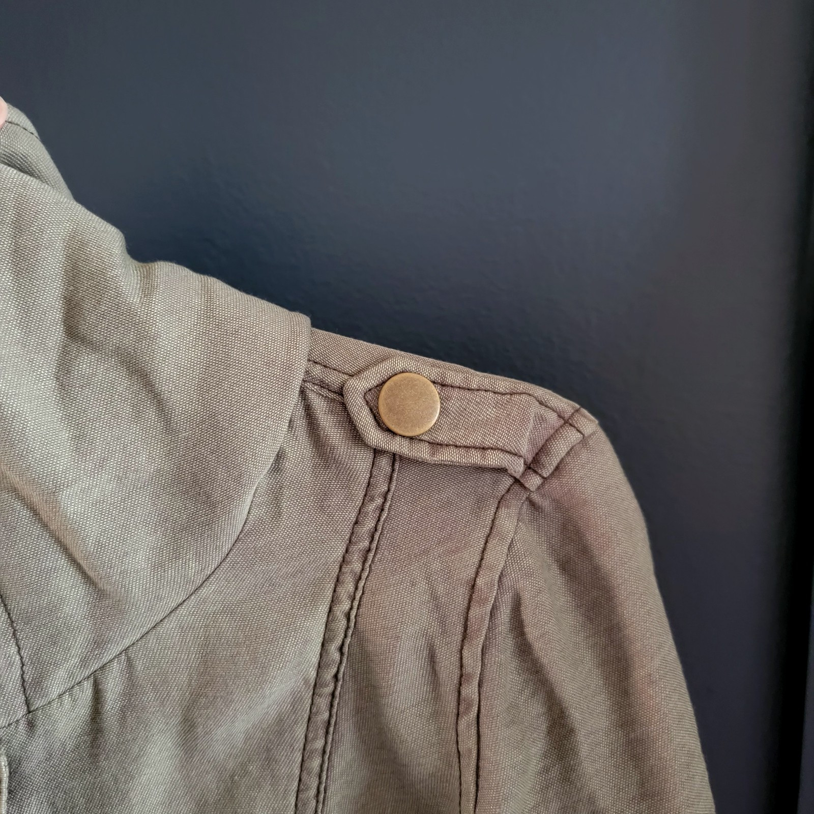 Free People Lightweight Mid Thigh Length Anorak Jacket Hoodie XS Olive Green