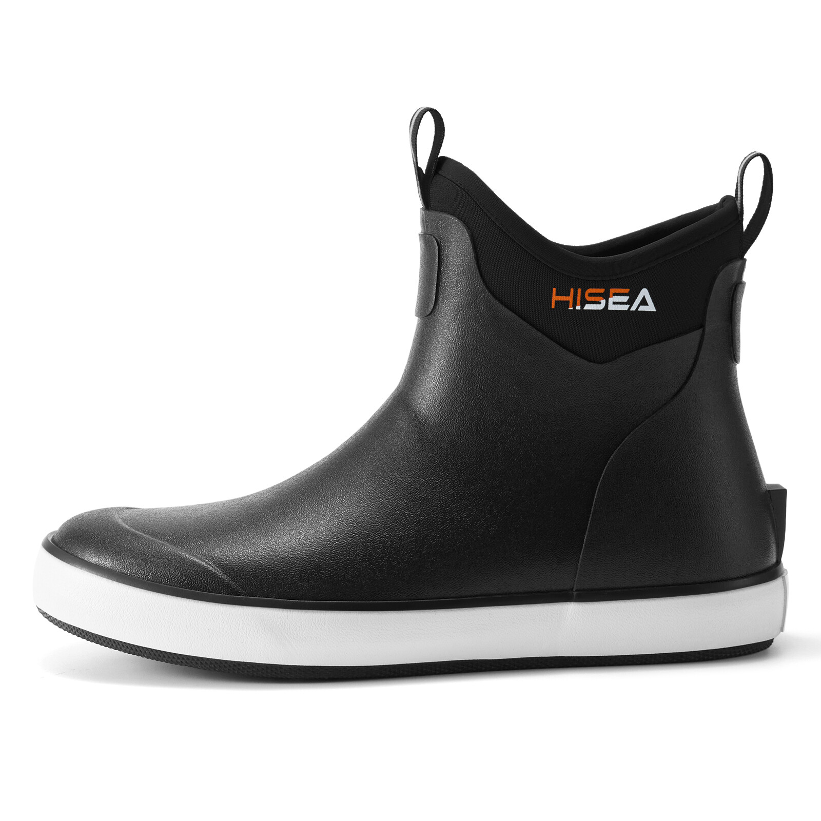 HISEA Men Deck Fishing Boots Waterproof Rain Boots Anti-Slip Cushioned Work Boot