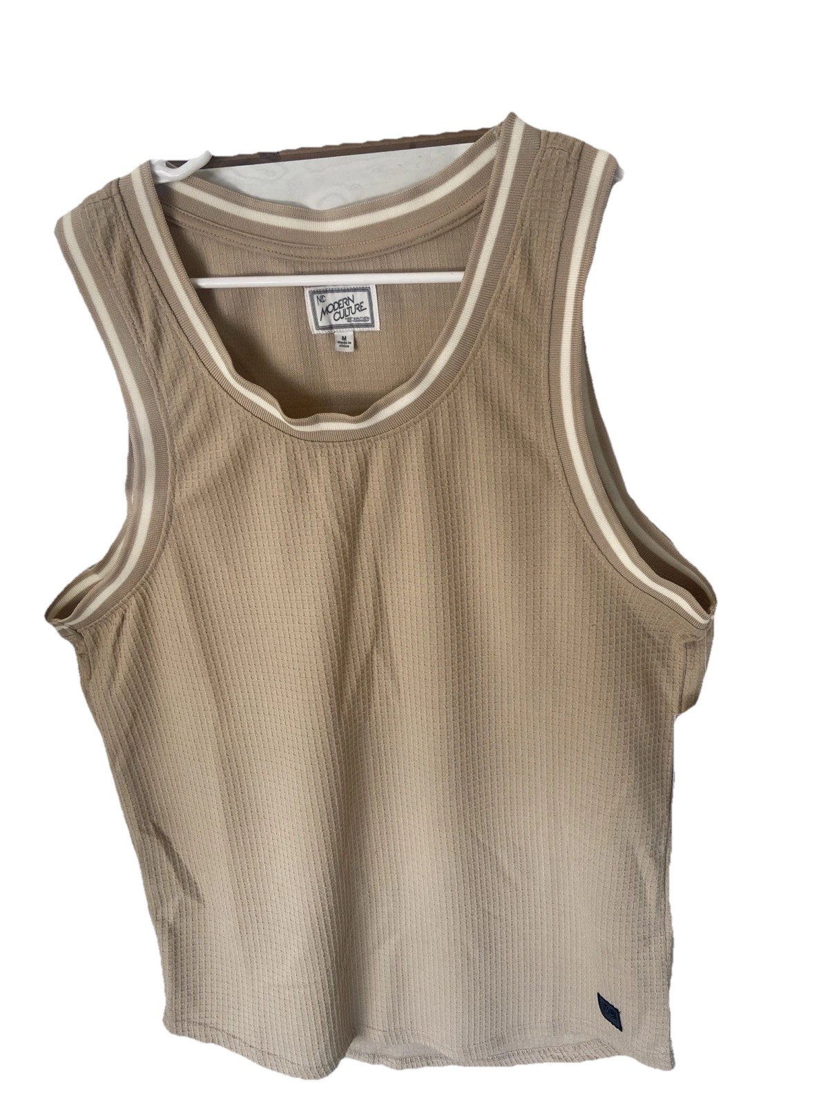 Men’s Size: M Modern Culture Beige/ Tan Waffle Knit Tank Top