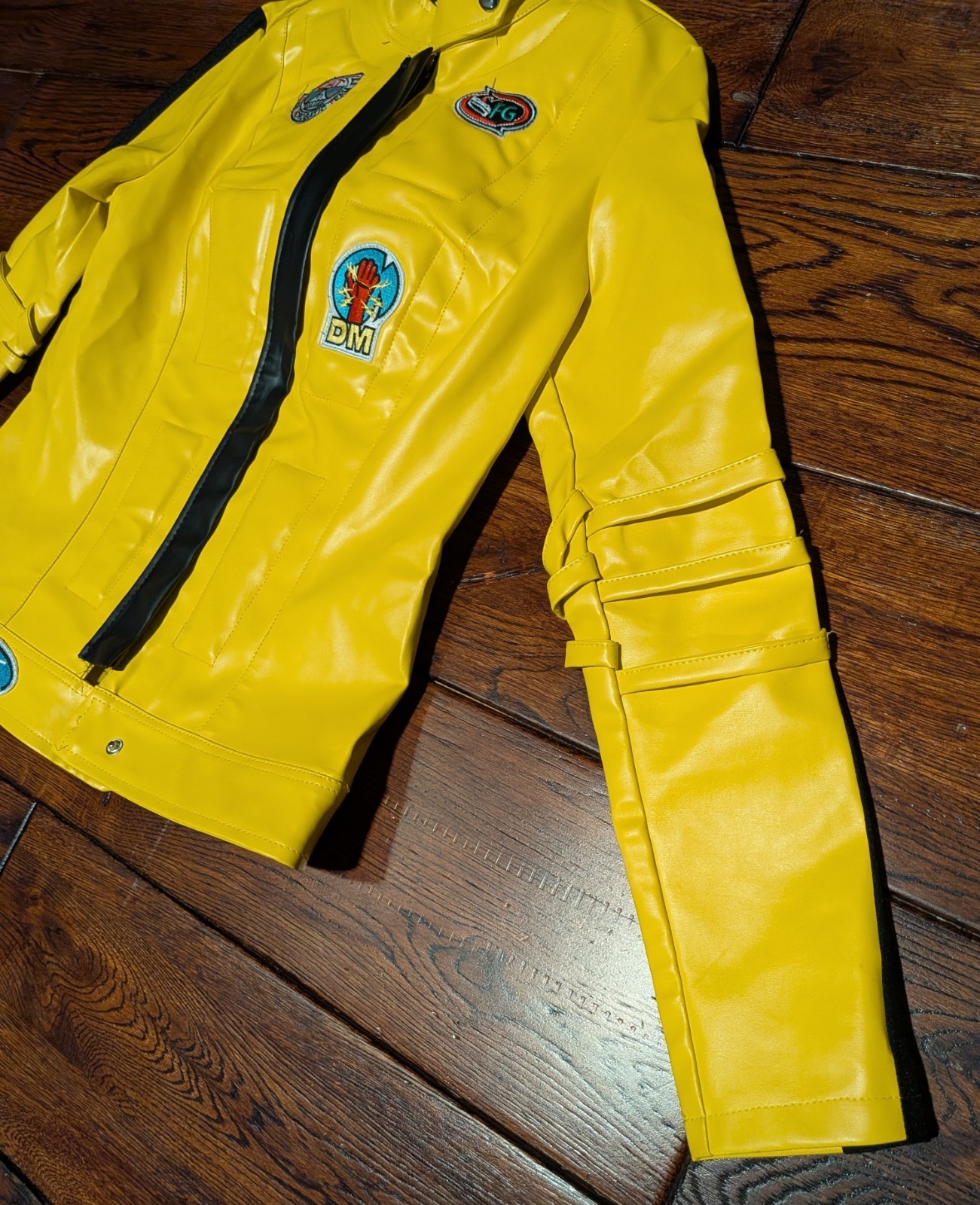 Kill Bill Vol I &II Uma Costume Jacket Faux Leather Yellow Cosplay Size S – NWT