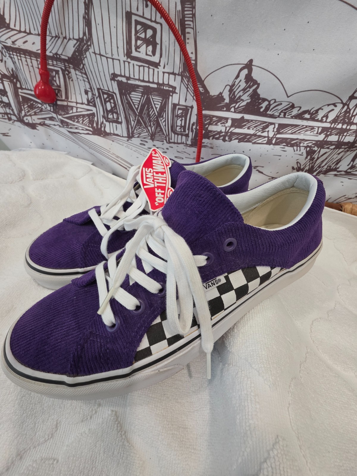Vans Lampin Croc Corduroy PURPLE Fuchsia Men’s Size 11.5
