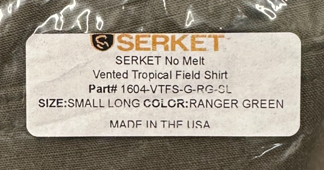 SERKET Tropical Weight No Melt Vented Field Shirt, W-2