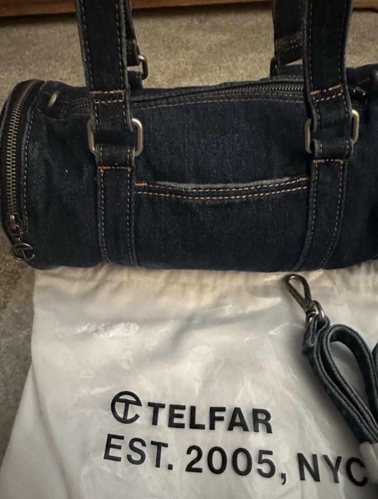Telfar Medium Denim Duffel