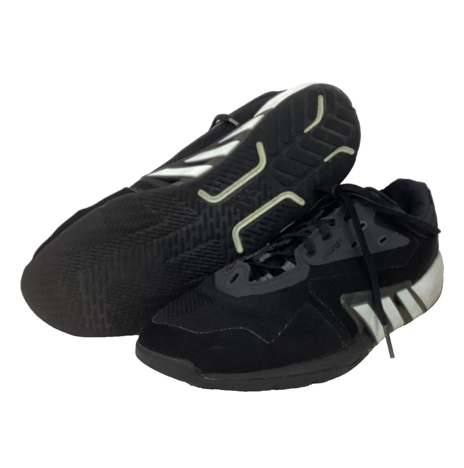 Adidas Drop Set – Men’s Sz 12.5 – Black & White Sneakers – GW3905 – New Insoles