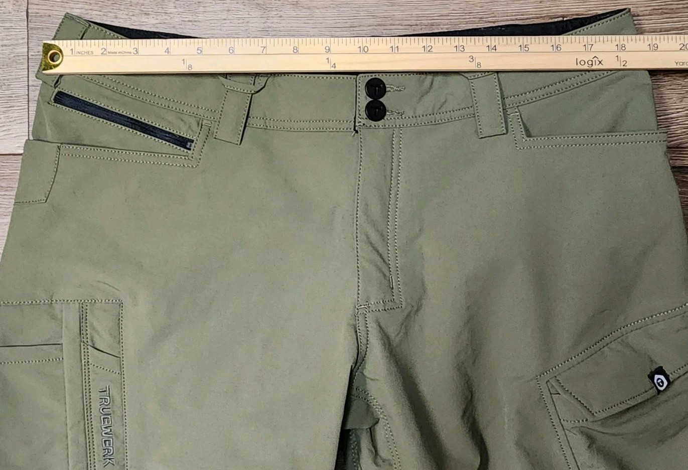 Truewerk Mens Sz 36×32 Utility Cargo T2 Werkpant Green Tactical Pants Stretch