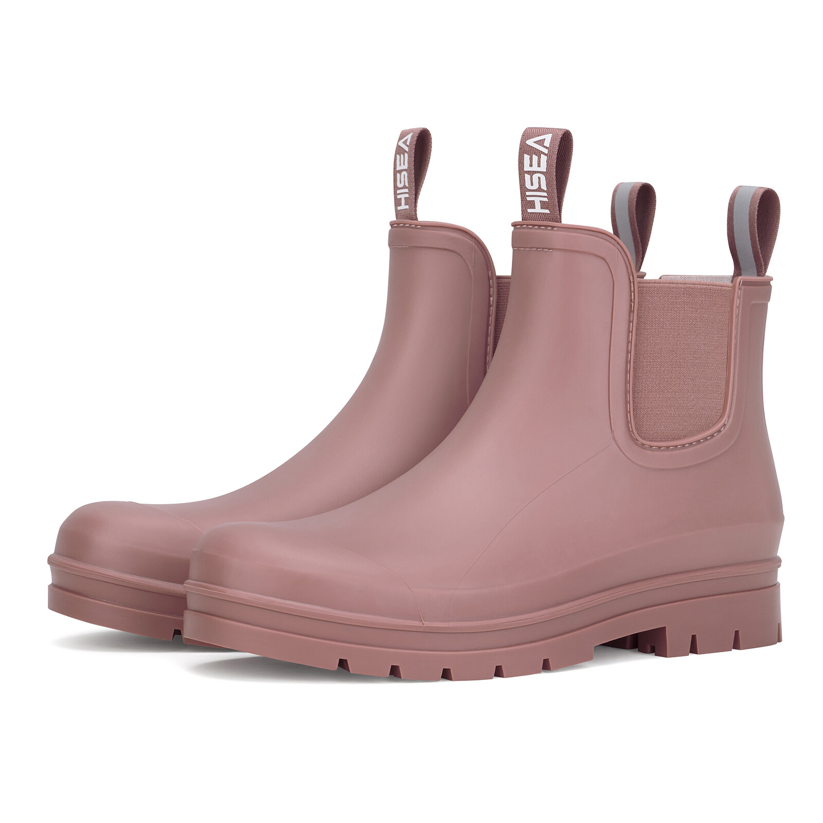 HISEA Women Short Rain Boots Waterproof Non-Slip Garden Shoe Rubber Chelsea Boot