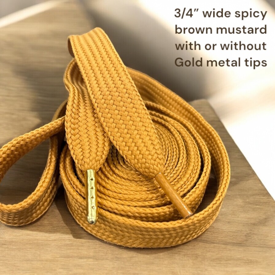 EXTRA WIDE Shoe Laces Strings Super Wide 3/4″ 1″ & 1 1/2″ 45″ 54″ 72 Long.