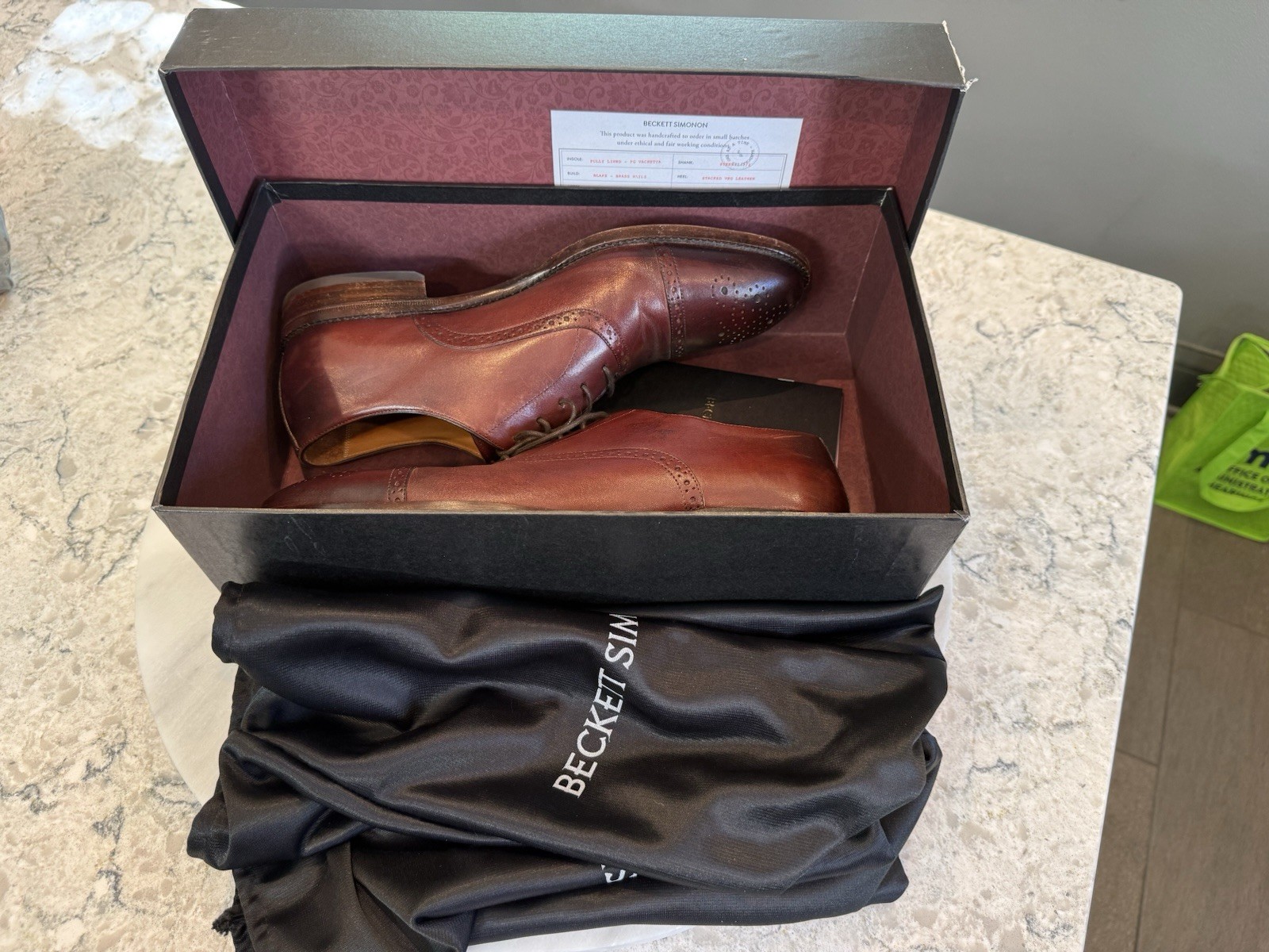 Beckett Simonon | Men’s Vasco Oxford Dress Shoes | Bordeaux (Reddish) | Size 10