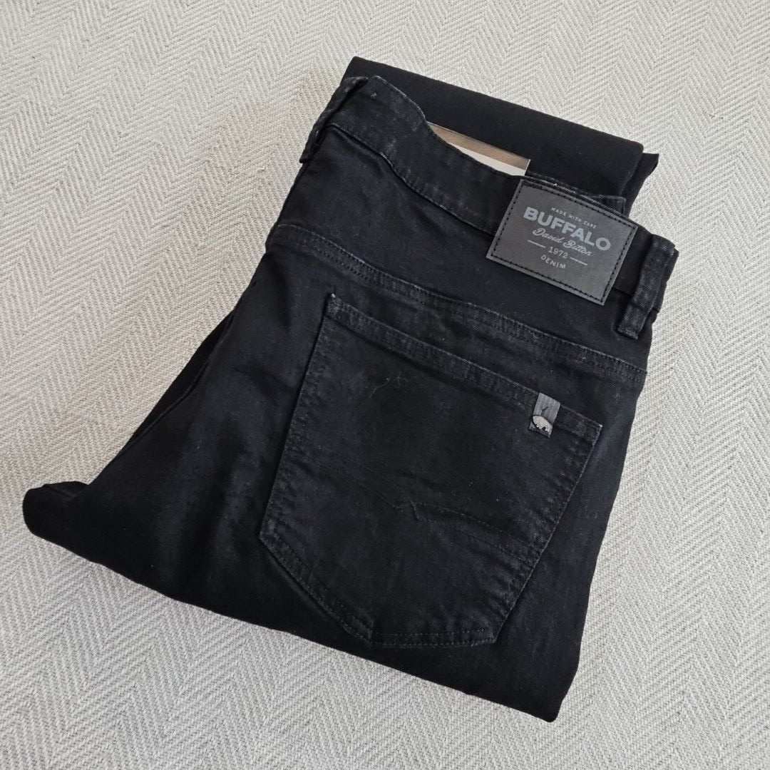 Buffalo David Bitton Ash Jeans Men’s Size W36 L32 Black Slim Fit NWT Classic