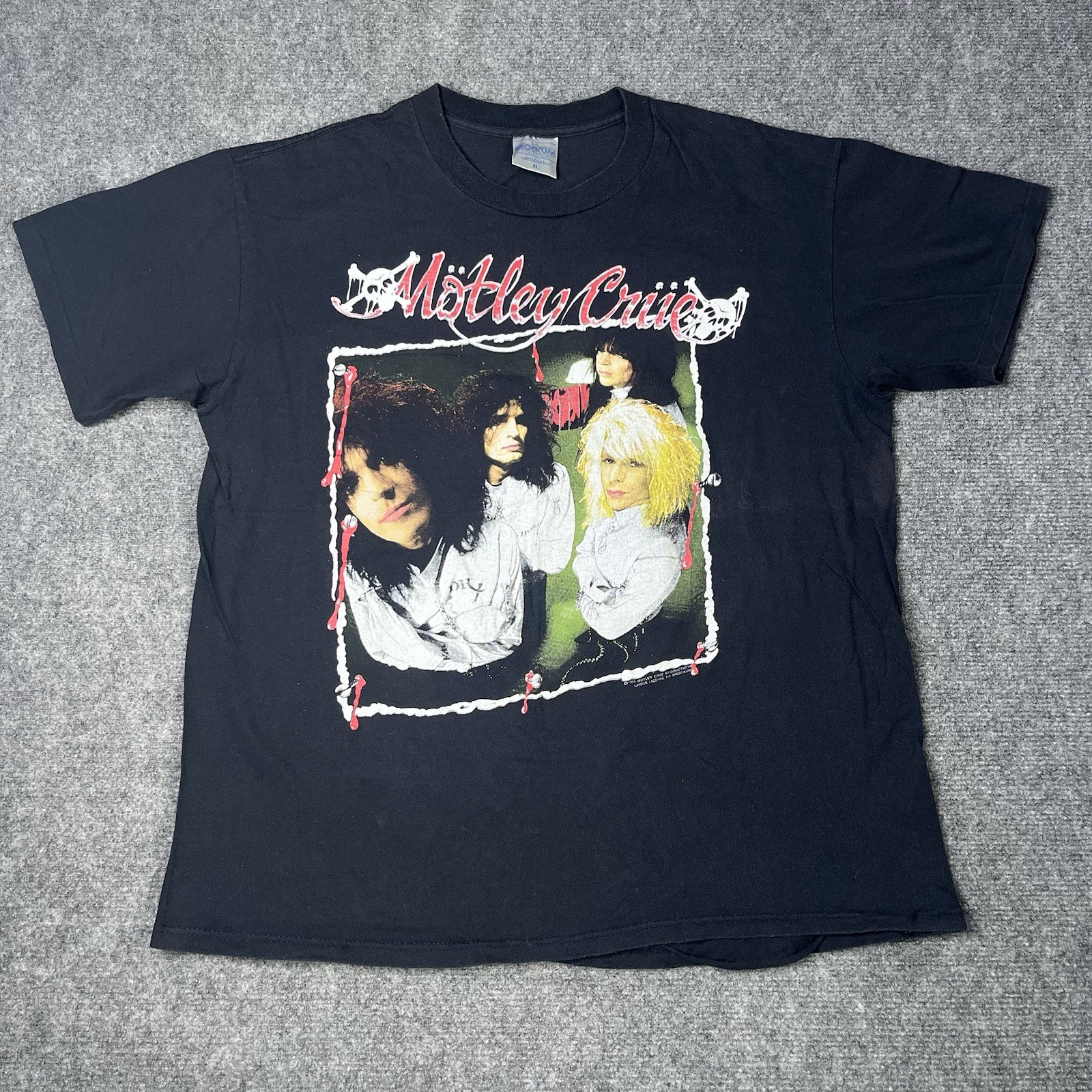 Vtg 1989 Motley Crue Dr Feelgood Tour T-shirt 1980s Concert Band Tee 80s Mens Xl