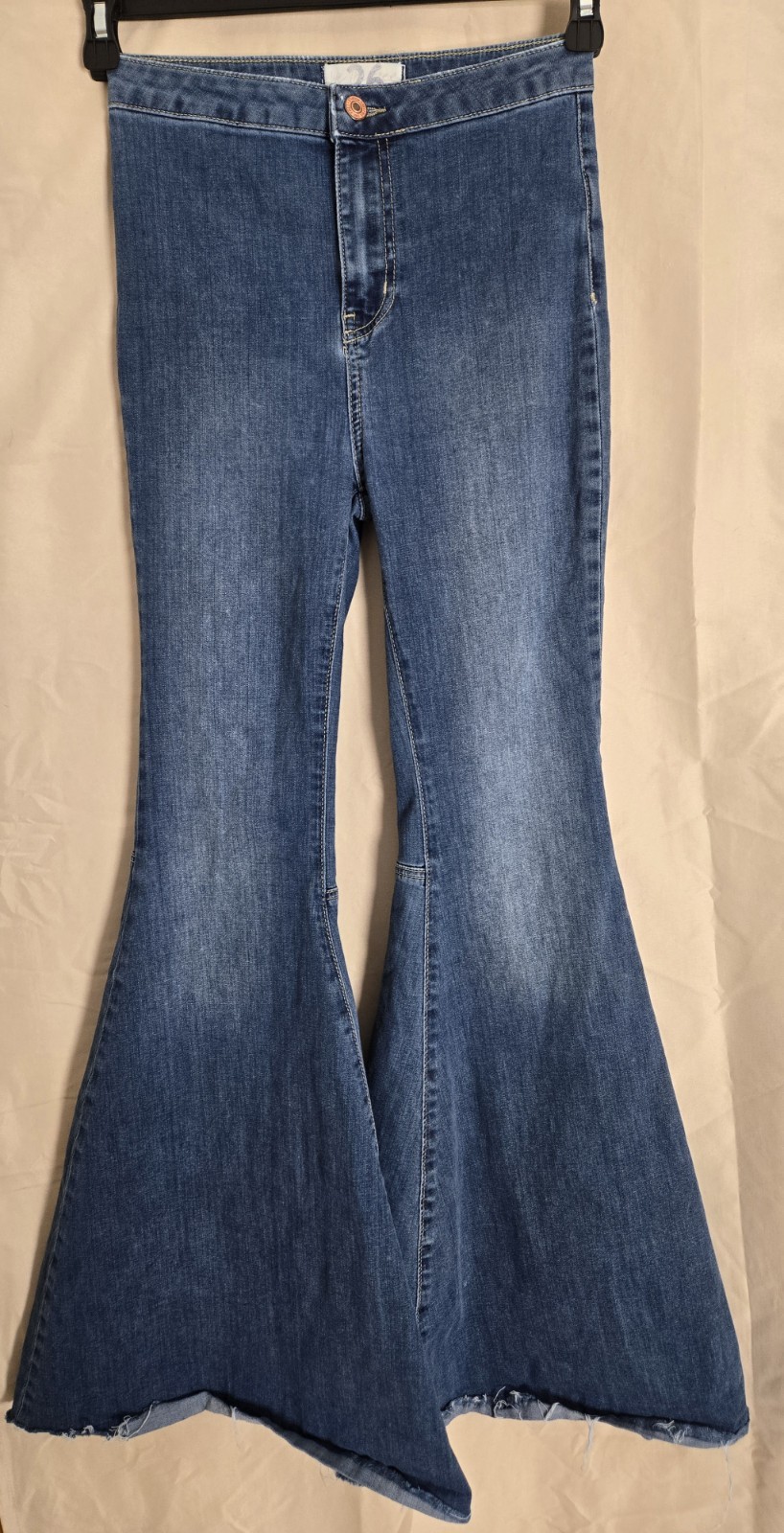 We The Free Size 26 Bell Bottom Jeans With Repair Shown In Pictures