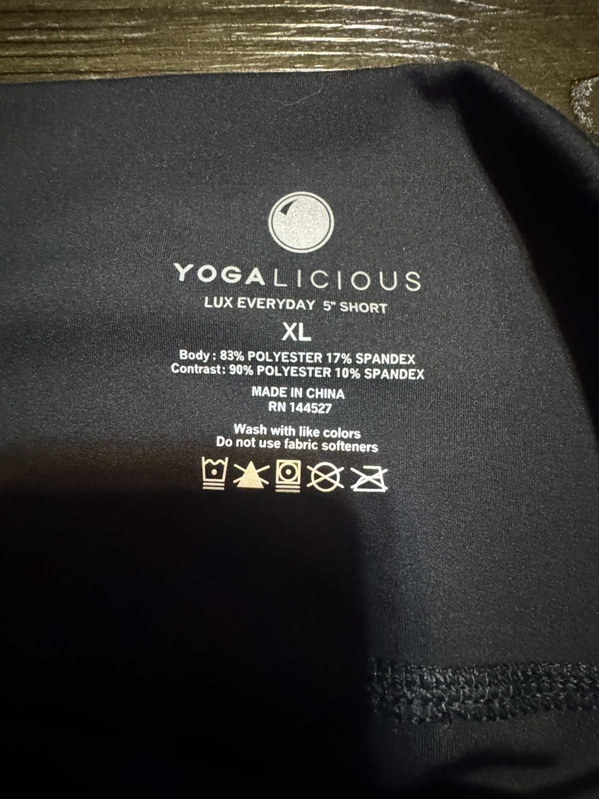 Yogalicious Lux Everyday 5” Shorts Womens XL Black High Waist Athletic Yoga NWT