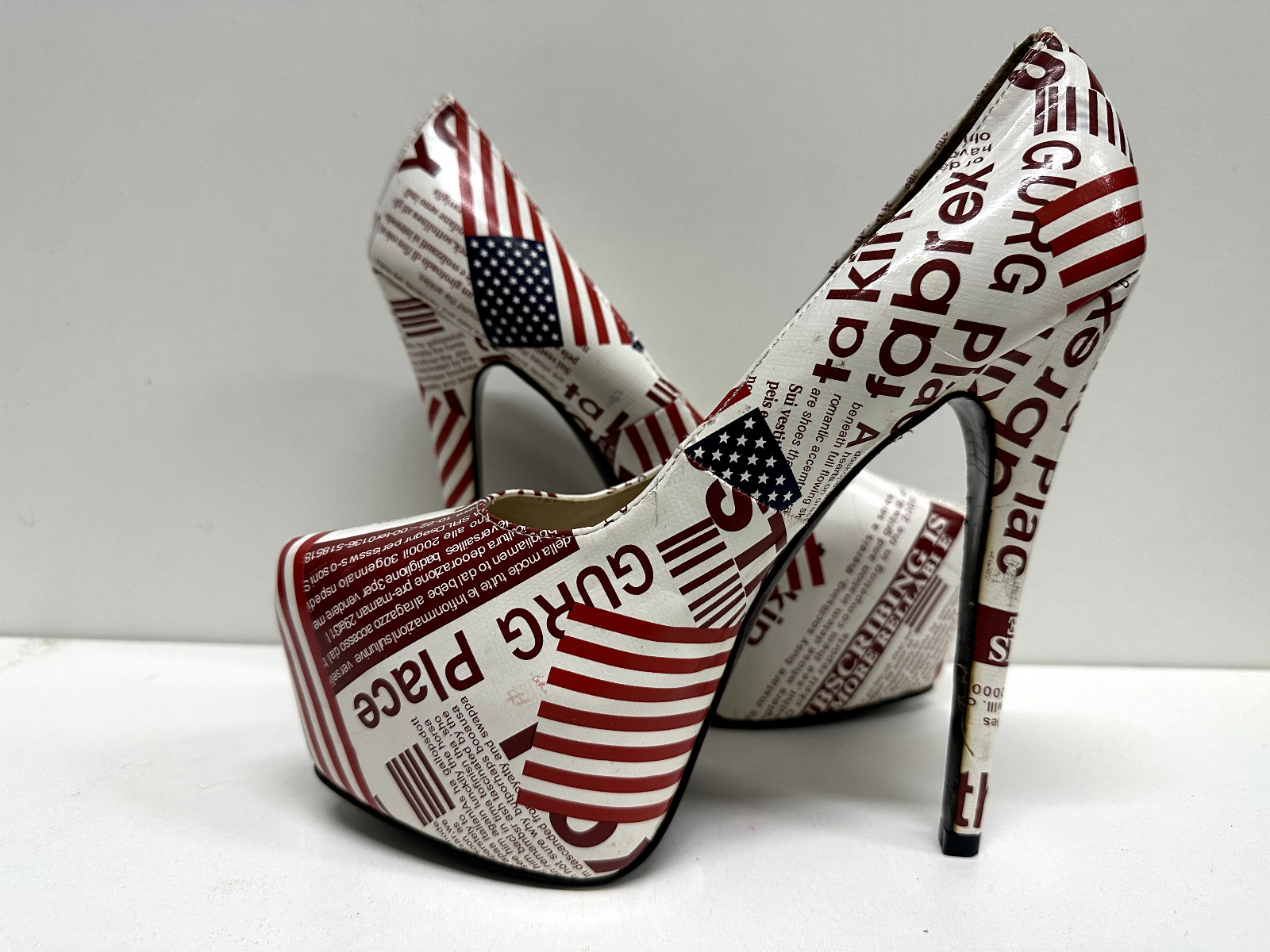 Rosette women size 10 Elle-26 hidden platform Stiletto heels man made materials
