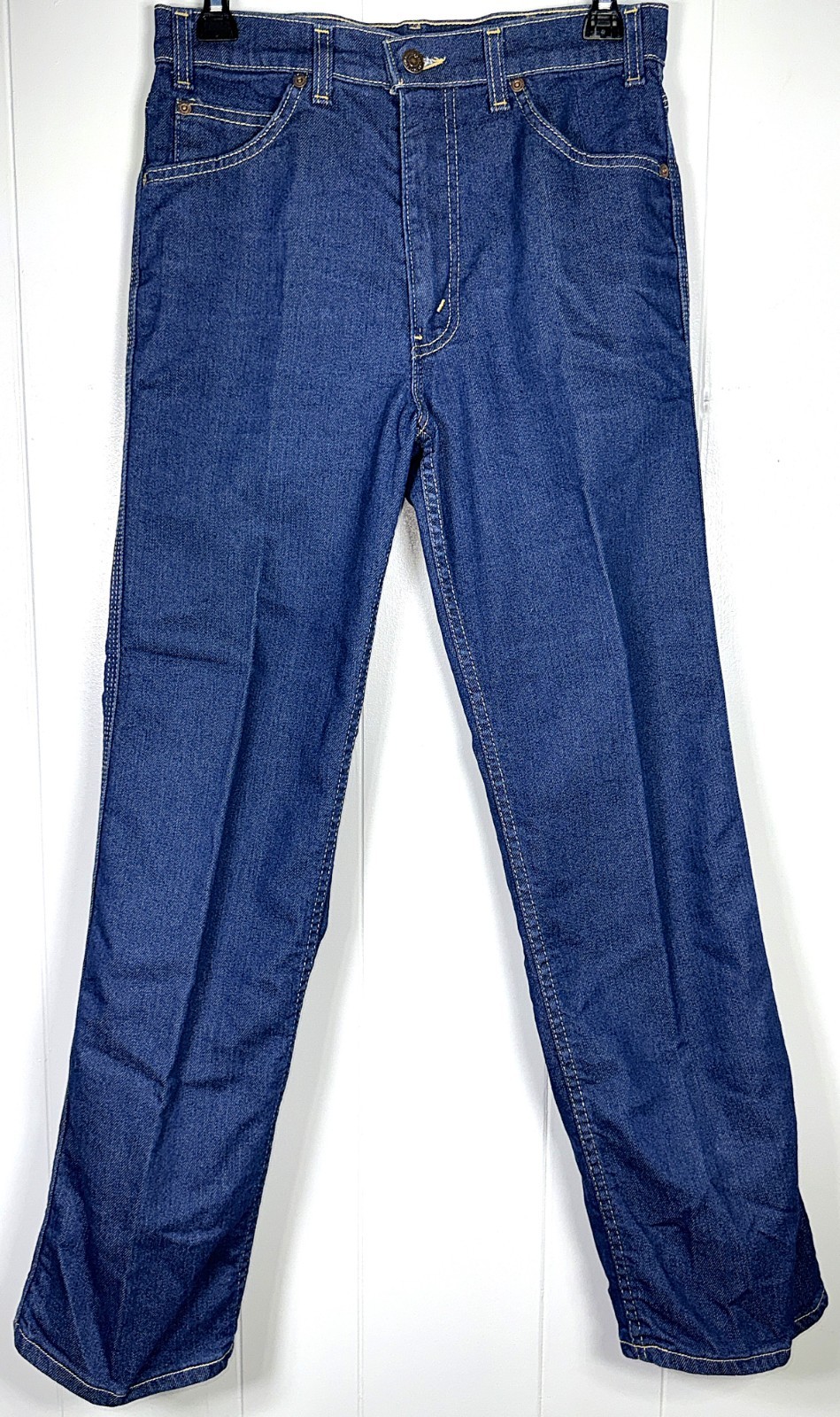 VTG Levis Movin On Straight Leg Denim Navy Blue Jeans Stretch Mens 30 W x 30 L