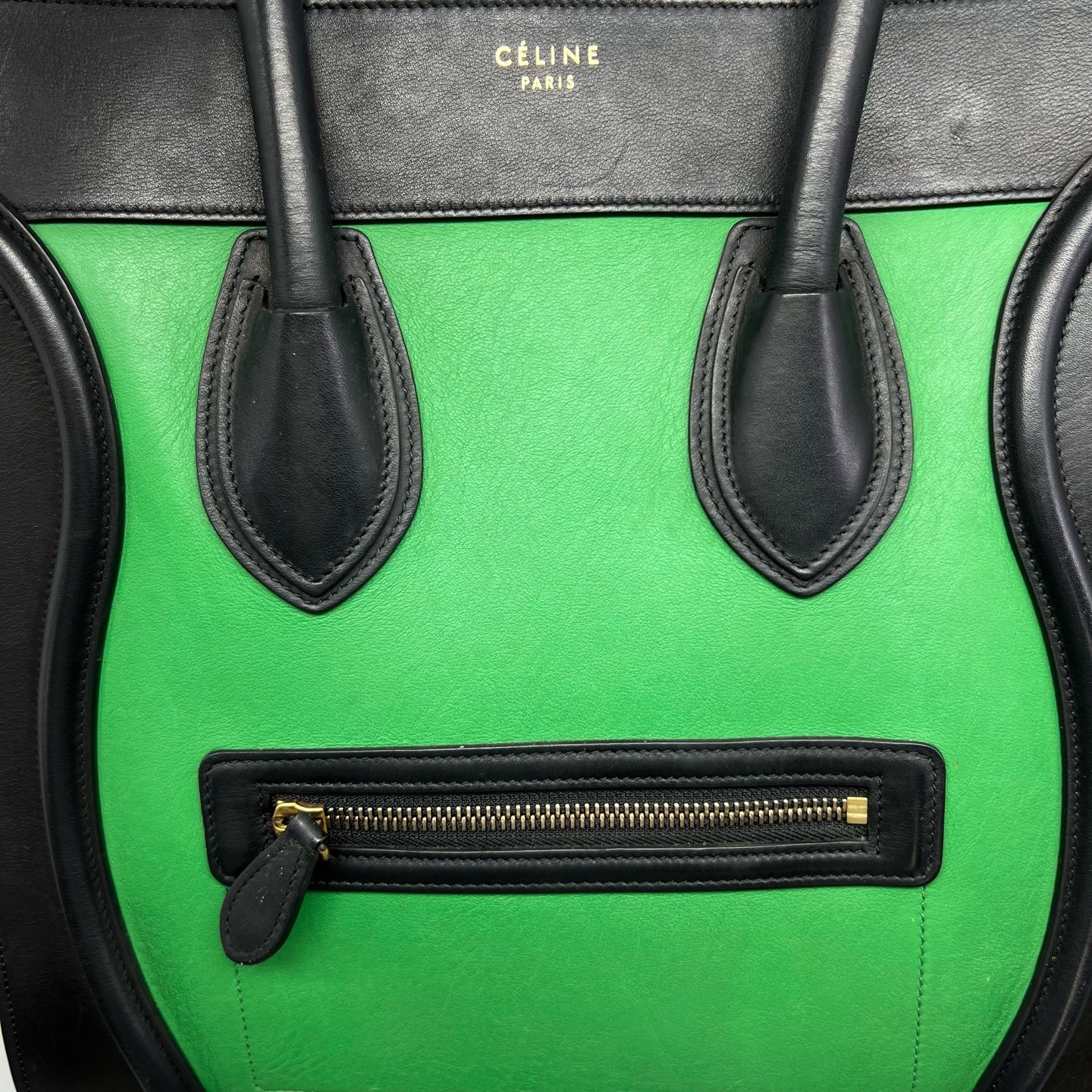 Celine Pre-Owned Authentic Satchel Colorblock 30*31*17cm Free Tracked Shipping