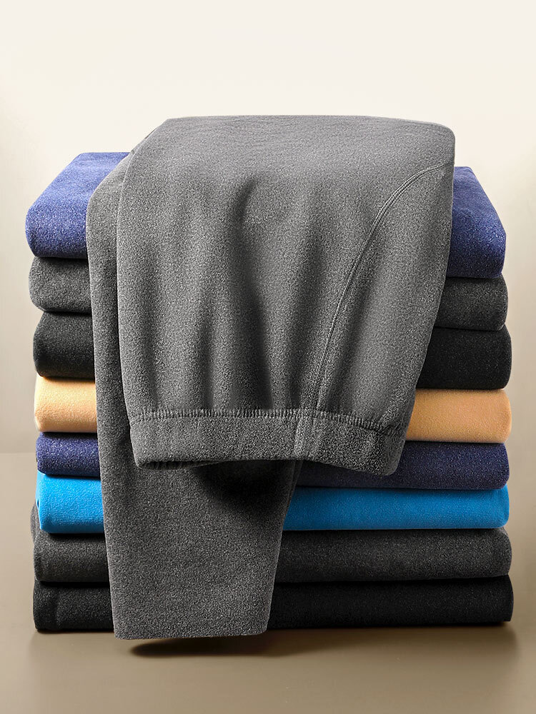 Men’s Fleece Lined Base Layer Set Ski Thermal Underwear Long Johns Top & Bottom