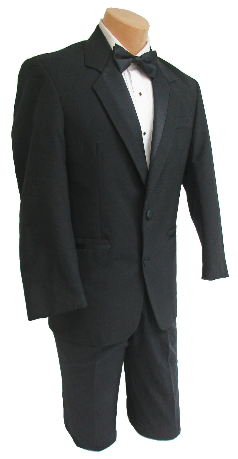 Men’s Black Tuxedo Jacket Two Button with Satin Notch Lapels Clearance Sale