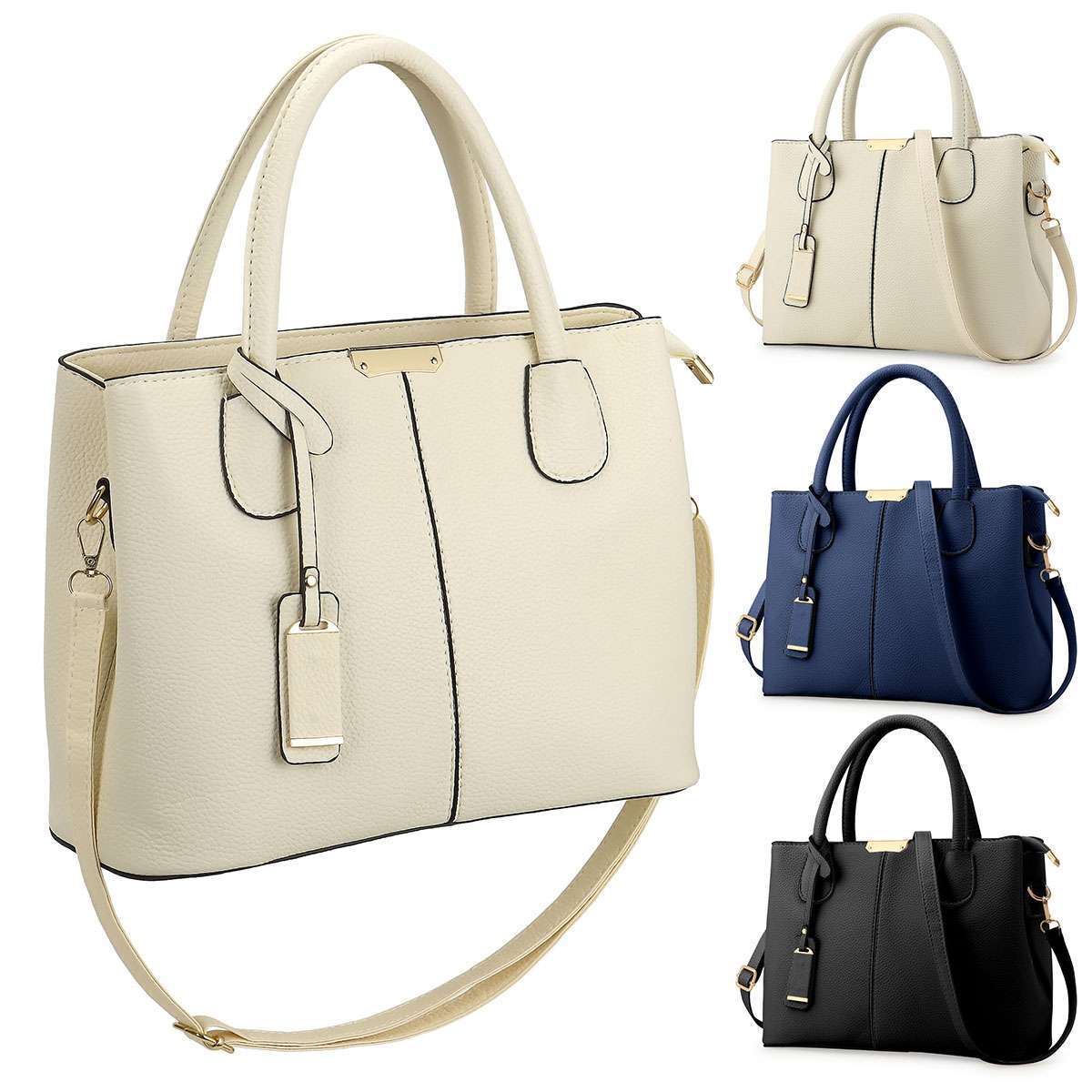 Women Large Leather Handbag Shoulder Messenger Crossbody Tote Bags Purse Satchel