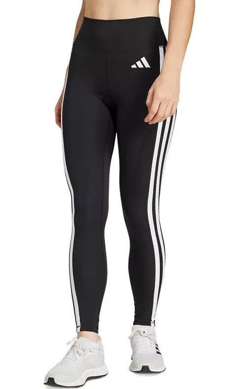 adidas Women’s Black/White Optime Essentials 3-Stripes 7/8 Leggings (JD6545) XL