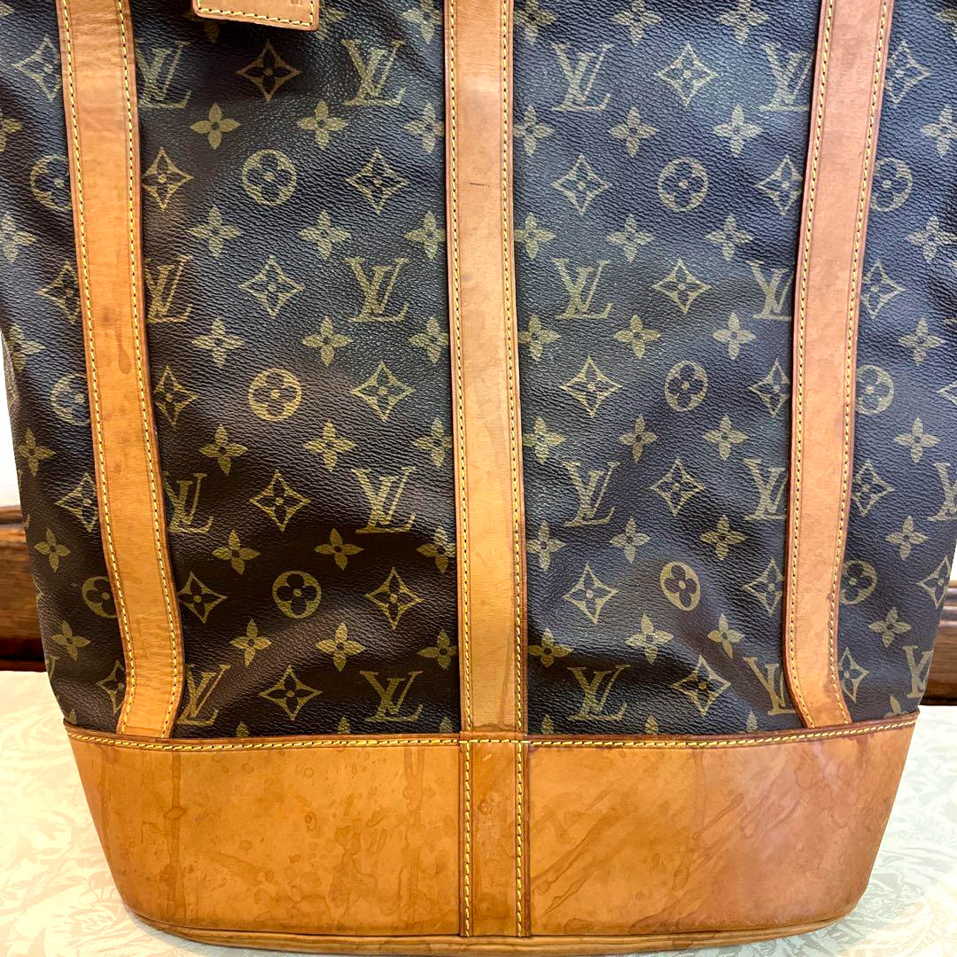 Rare LOUIS VUITTON Randonee Monogram Shoulder Bag M42244 Vintage 12.6in Auth