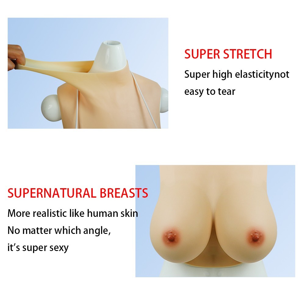 B-H Cup Silicone Breastplate Breast Forms Realistic Fake Boobs For Crossdresser