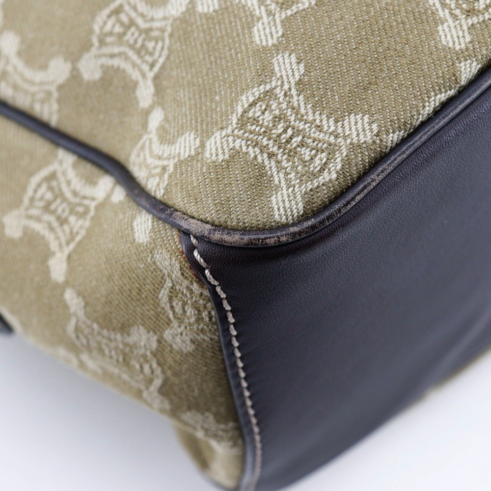 CELINE Boogie bag Handbag Macadam khaki canvas Women