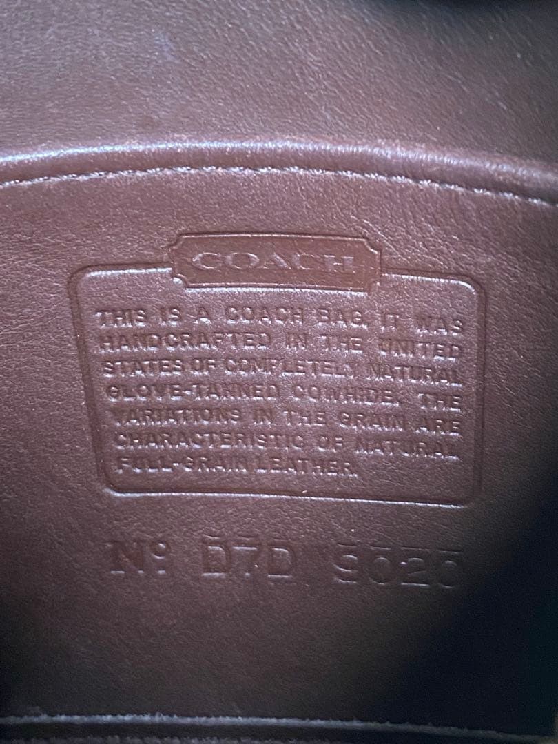 Vintage Old Coach 9020 Brown Leather Ergo Bag Womens Handbag VTG Made in USA