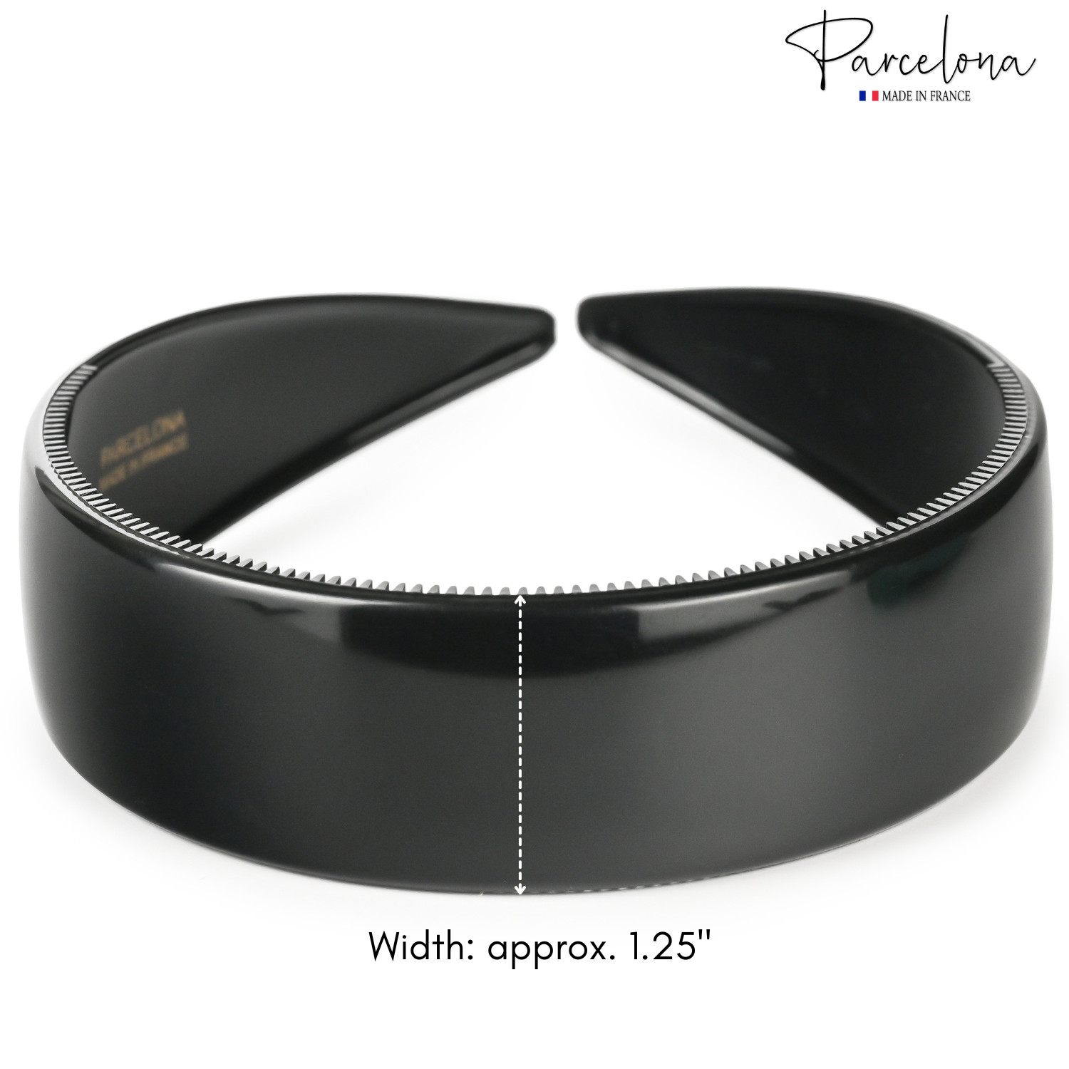 Parcelona Extra Wide French Headband 1.25 Inch Cellulose Acetate Hairband for
