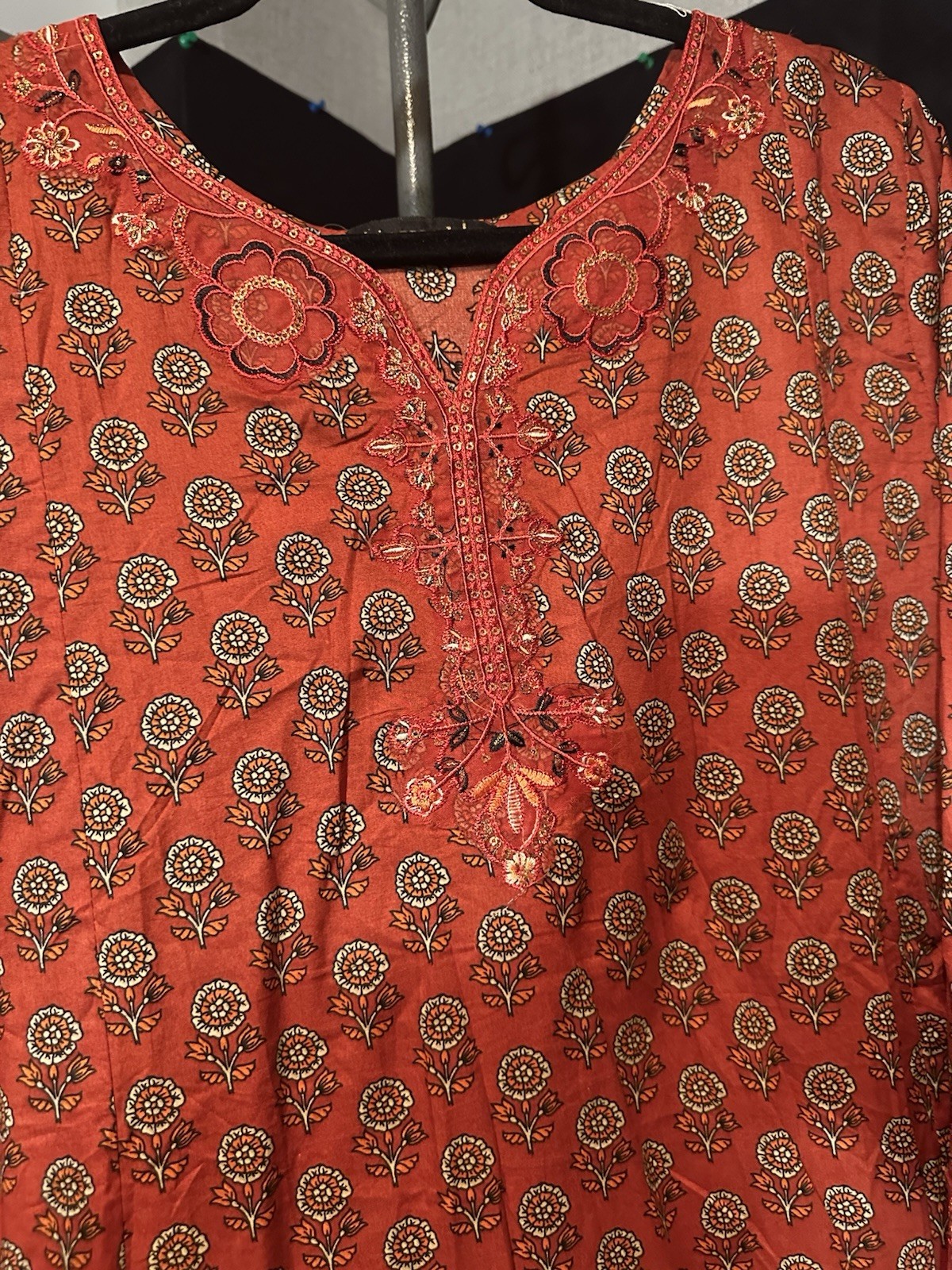 Bin Saeed Lawn Cotton 3 Pc Suit-premium Cut Work Emb- Aline Style-M & L – $44