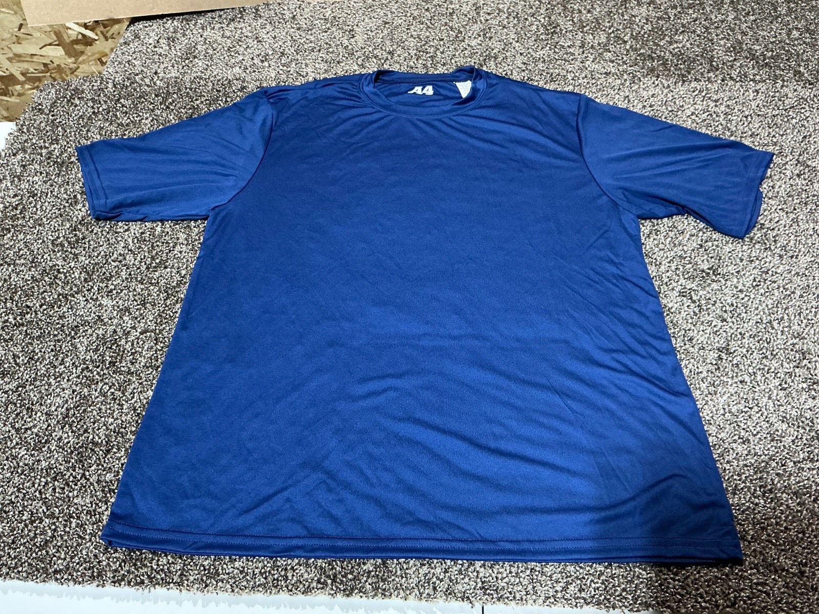 6 PACK of A4 Dri-Fit Workout Running Cooling Performance Crew T-Shirt, Dark Blue