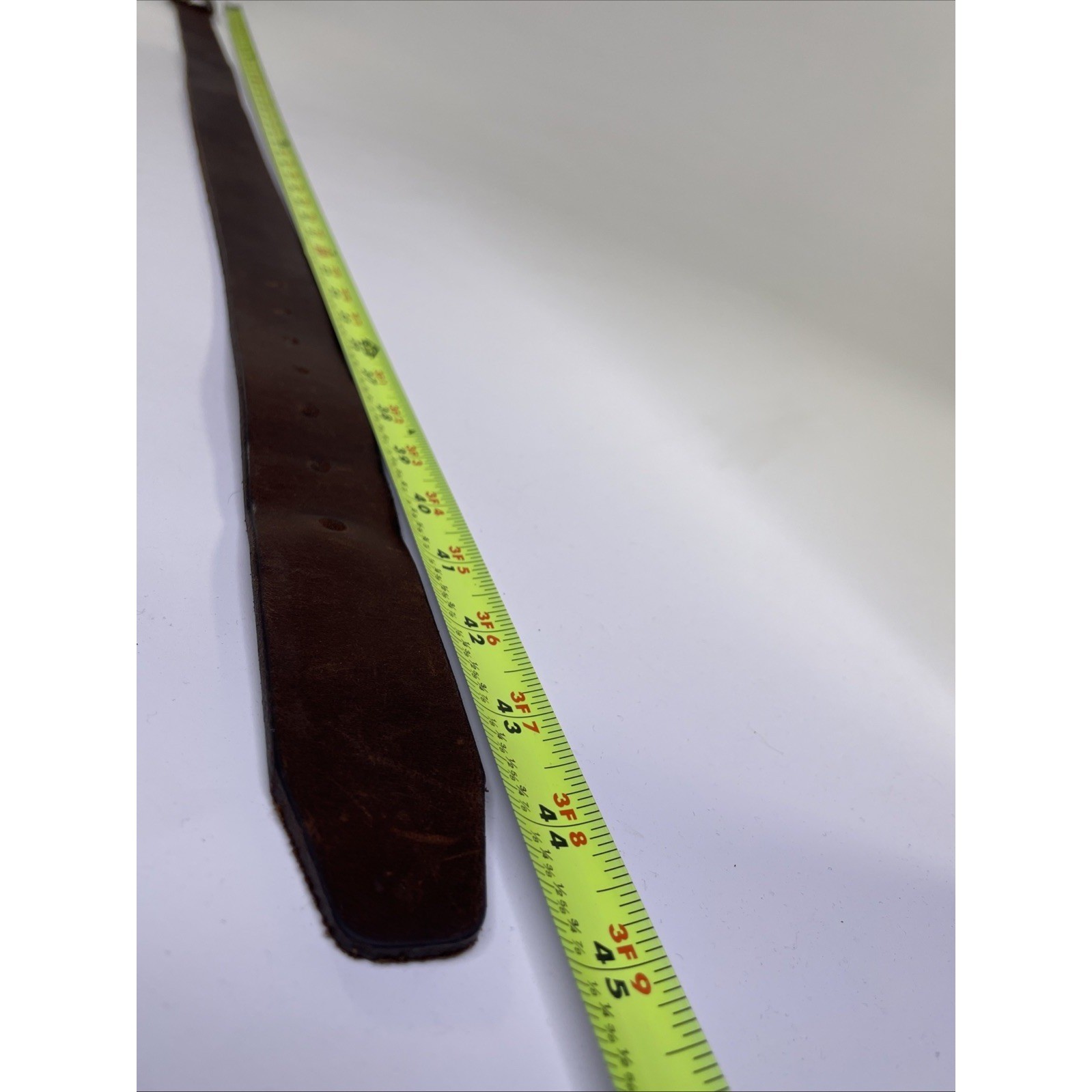 Genuine Cowhide Casual Brown Leather Belt Size Medium (Measurements in Pictures)
