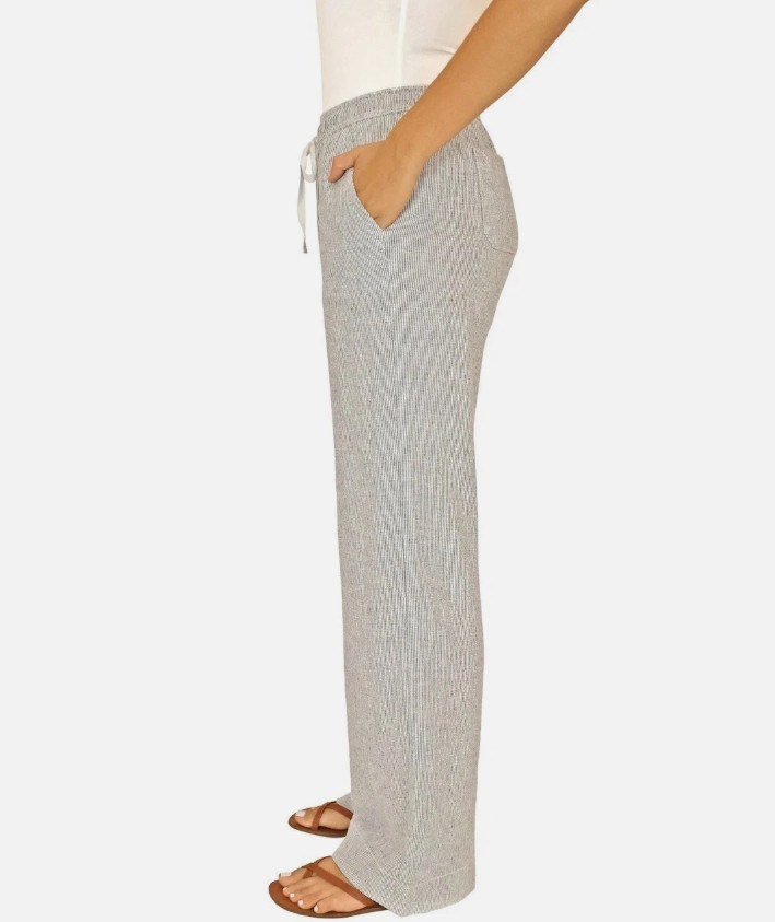 Briggs Women’s Pull-On Linen Blend Pant, Multi, XL