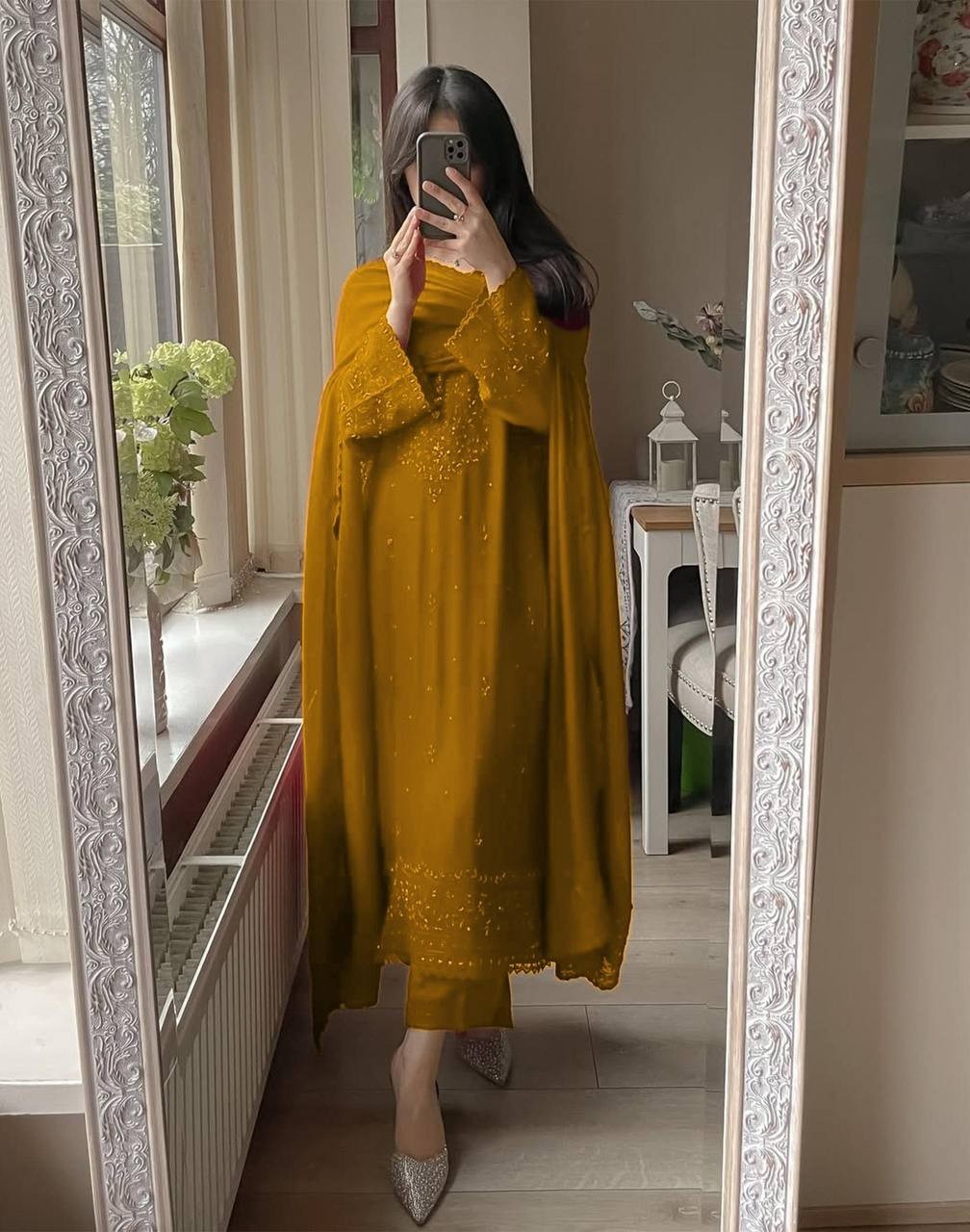 SALWAR KAMEEZ INDIAN WEDDING PAKISTANI PARTY WEAR DRESS SHARARA BOLLYWOOD SUIT