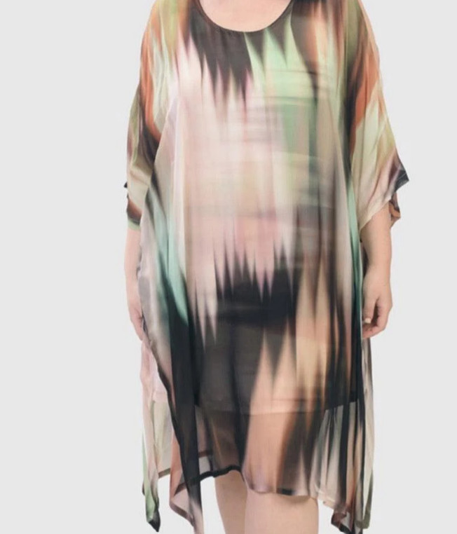 NEW Alembika Cold Shoulder Caftan, Plume Size L