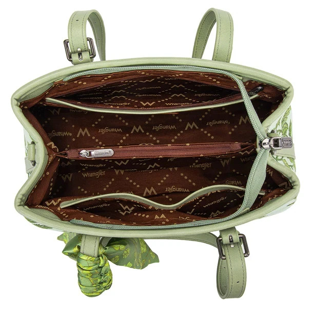 Wrangler Floral Printed Braided Scarf Crossbody Bag