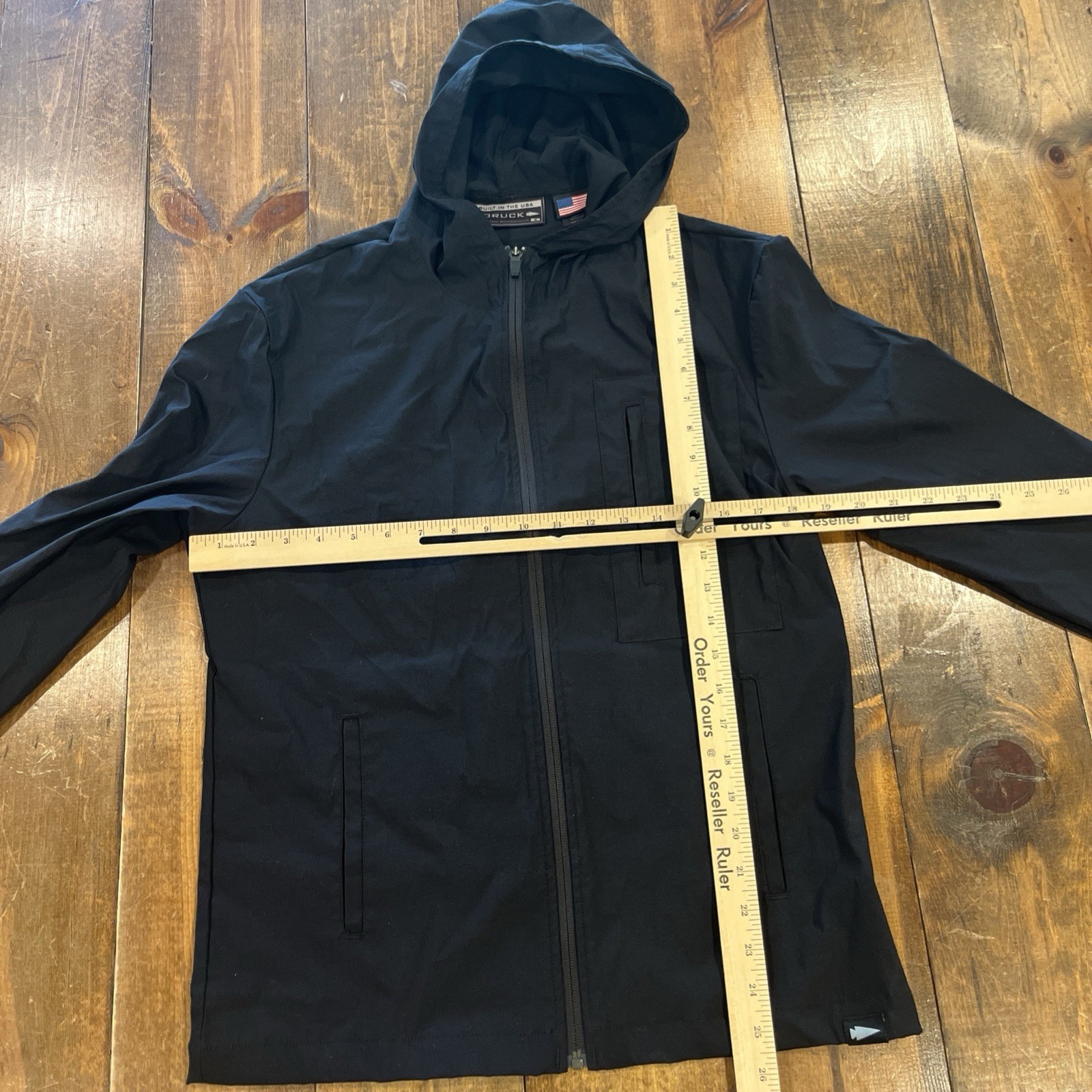 GORUCK Challenge Windbreaker Hooded Jacket Small Black Tough Dry USA Heavyweight