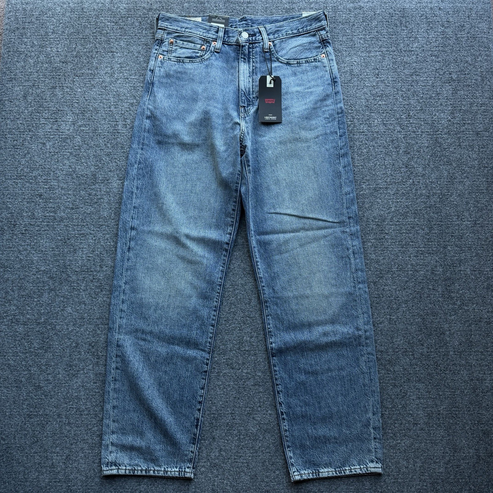 Levi’s 568 Loose Straight Jeans Lightweight Linen Denim Blue W31 L32 NWT