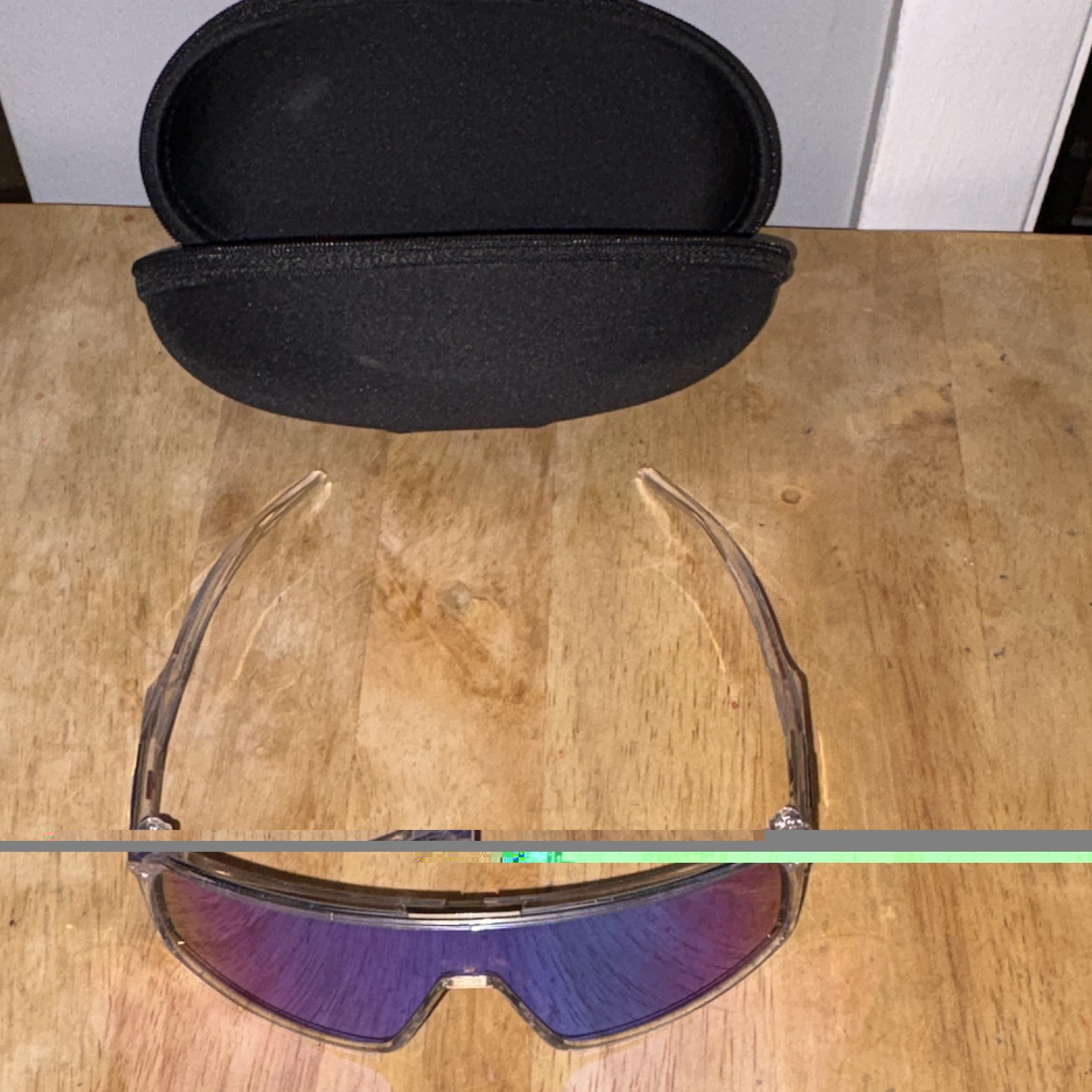 Oakley Sutro Shield Sunglasses Clear Frame Purple Prizm OO9406-A337 140mm