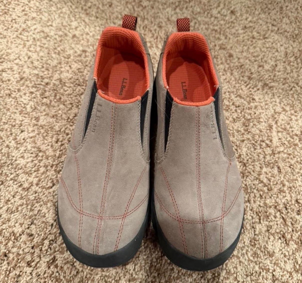LL Bean Men’s Size 9.5 M Rugged Ridge Brown Suede Leather Loafers Shoes Camping