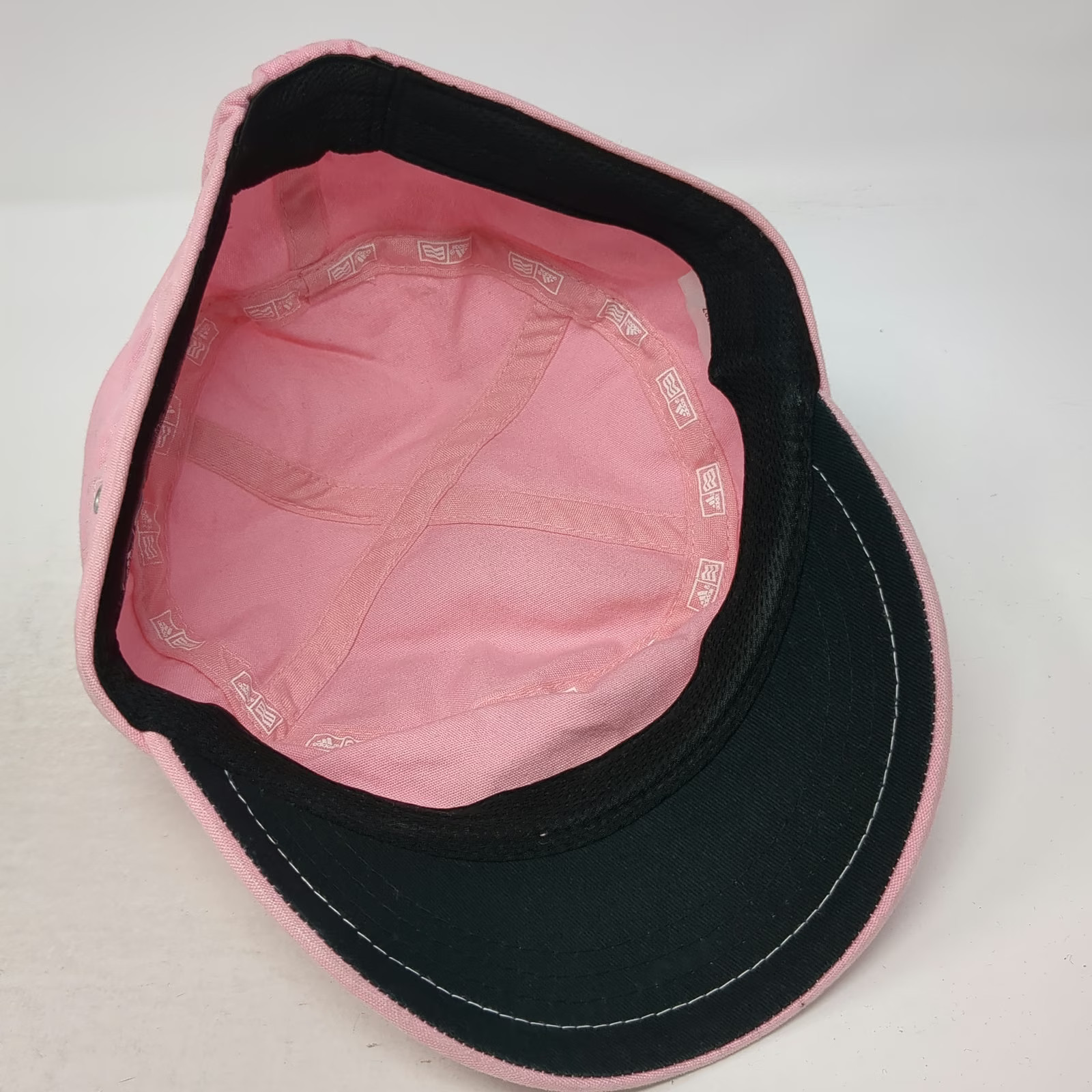 Adidas Army Cap Pink One Size Hat Cotton Logo Side Grommet Flat Top Sport