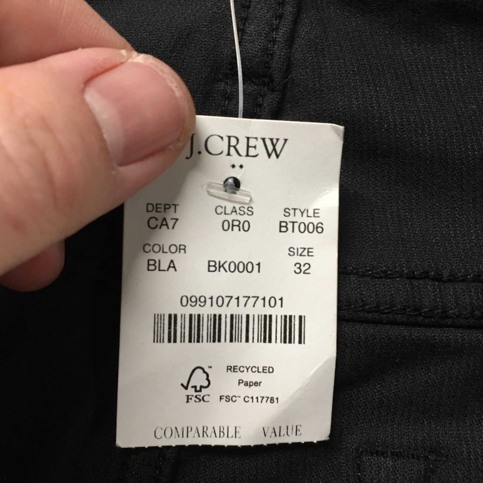J.Crew Straight Leg Jeans Mens 32 Black Denim Mid Rise Zip Fly Button Front NEW