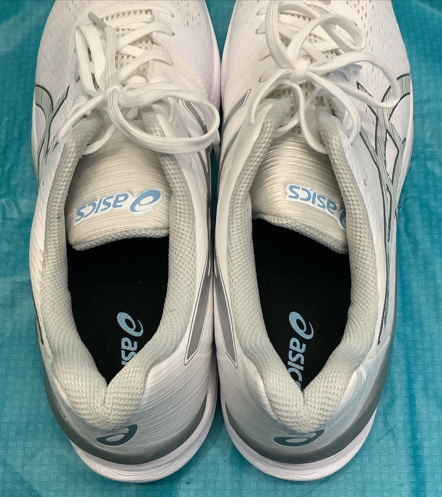 ASICS Sky Elite FF 1052A024 White Silver Volleyball Shoes Athletic Rare Men’s 14