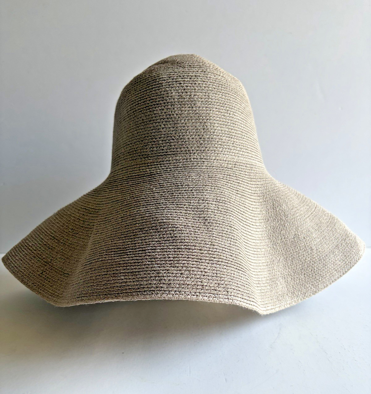 Grevi Sun Hat Wide Brim Manila Hemp Made in Italy Beautiful EUC