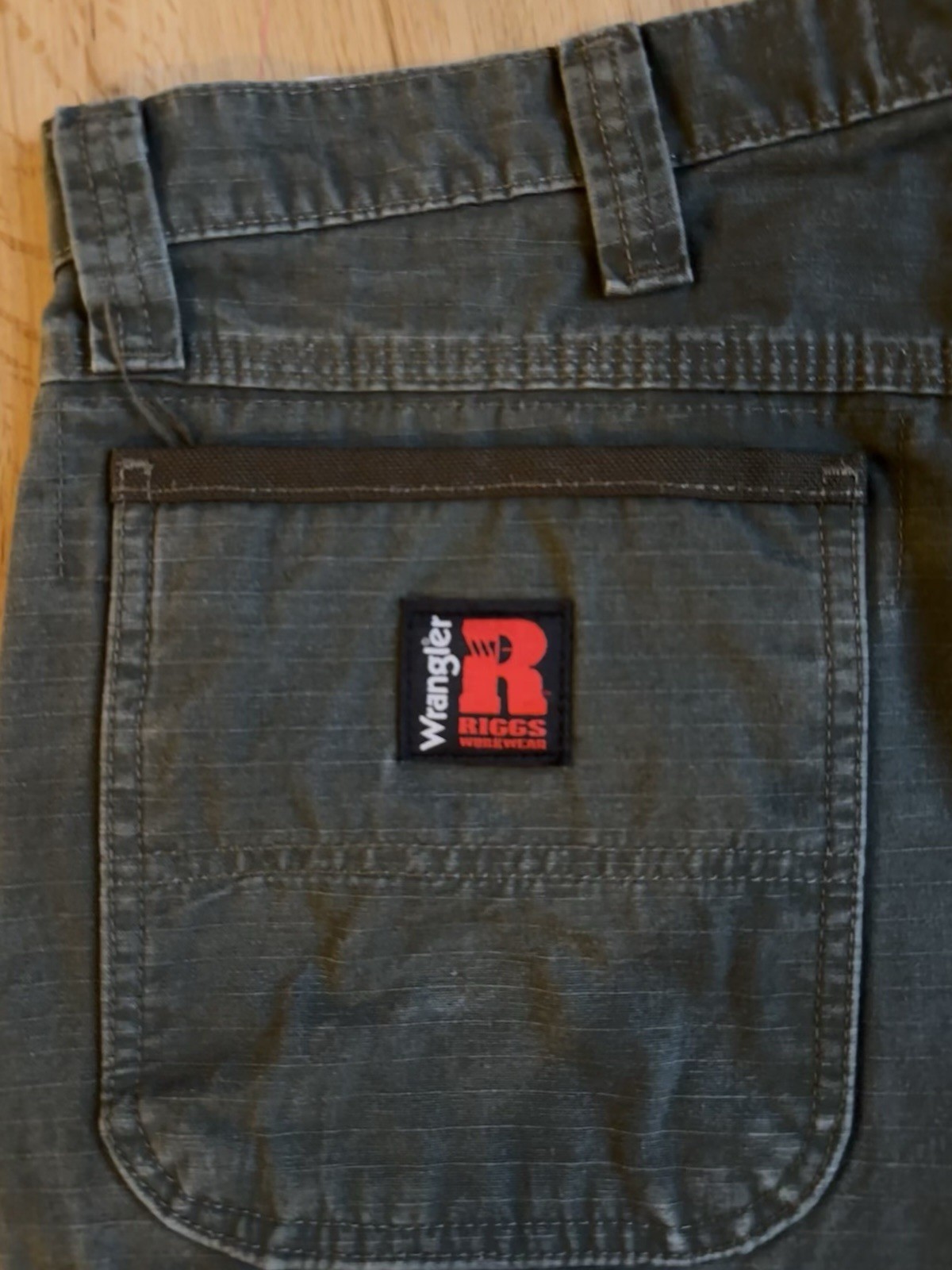 Wrangler Riggs Workwear Mens Ripstop Cargo Pants Olive Green 36×34 Work Utility