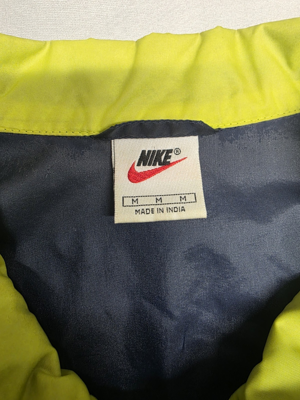 Vintage 90s Nike Windbreaker Jacket Men M Blue Full Zip Lightweight Nylon