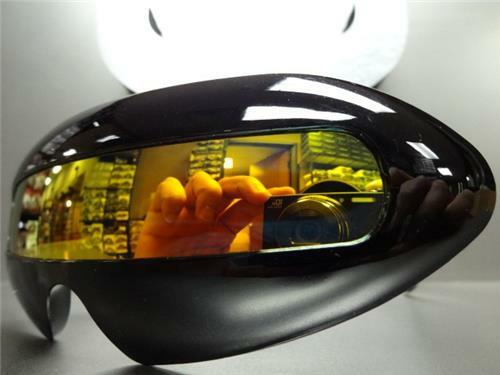 SPACE ROBOT PARTY RAVE COSTUME DJ CYCLOPS FUTURISTIC SHIELD SUN GLASSES Black